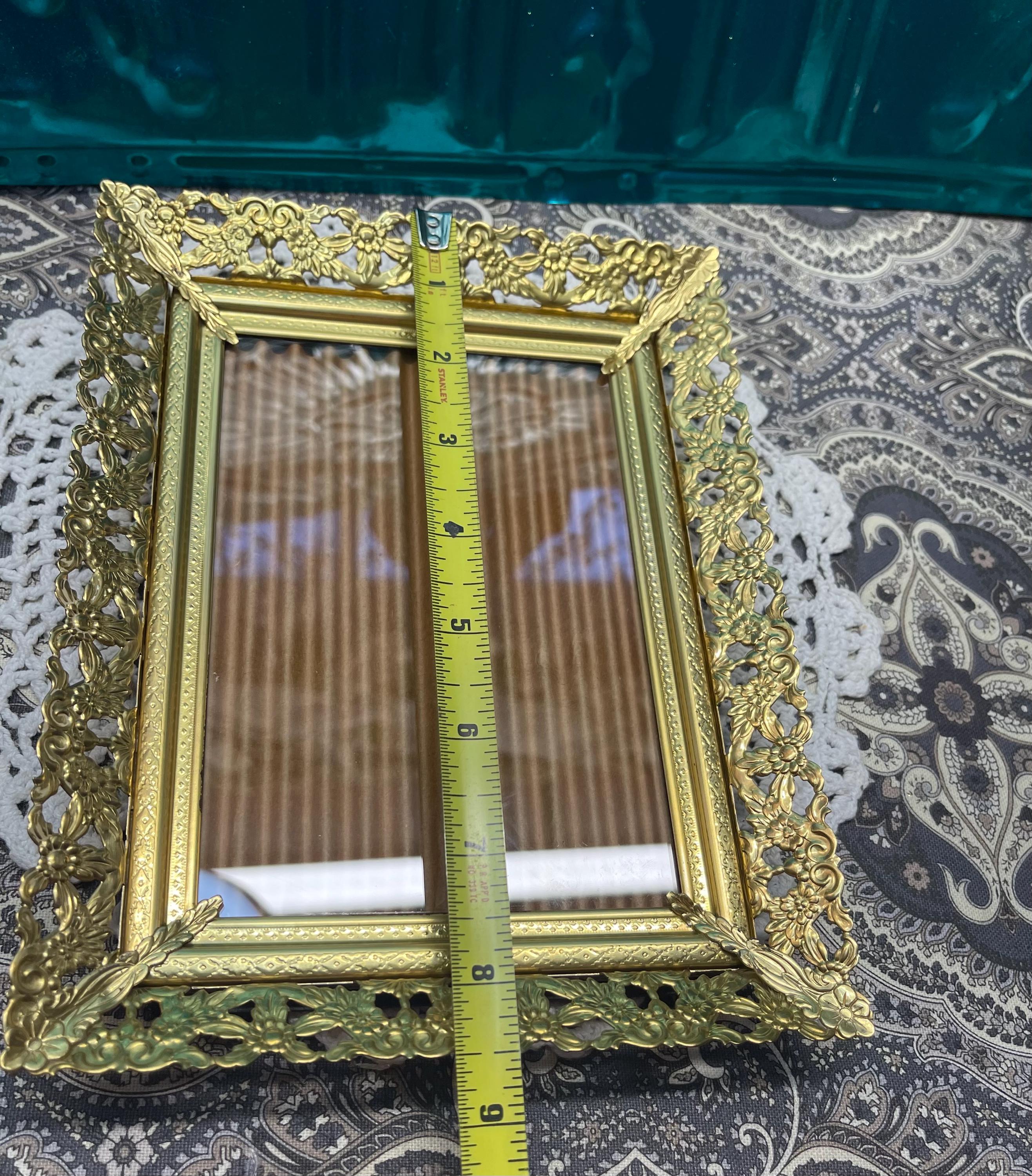 Vintage Ornate Gold Tone Metal Photo Frame - Etsy