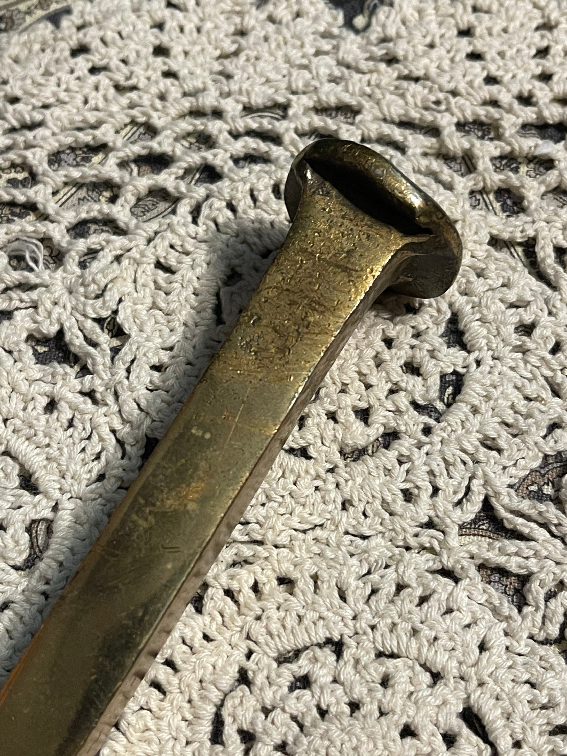 Vintage Brass Plated Railroad Spike Paperweight -  Finland