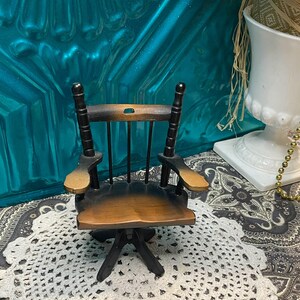 Vintage small - miniature  doll house or doll wood chair