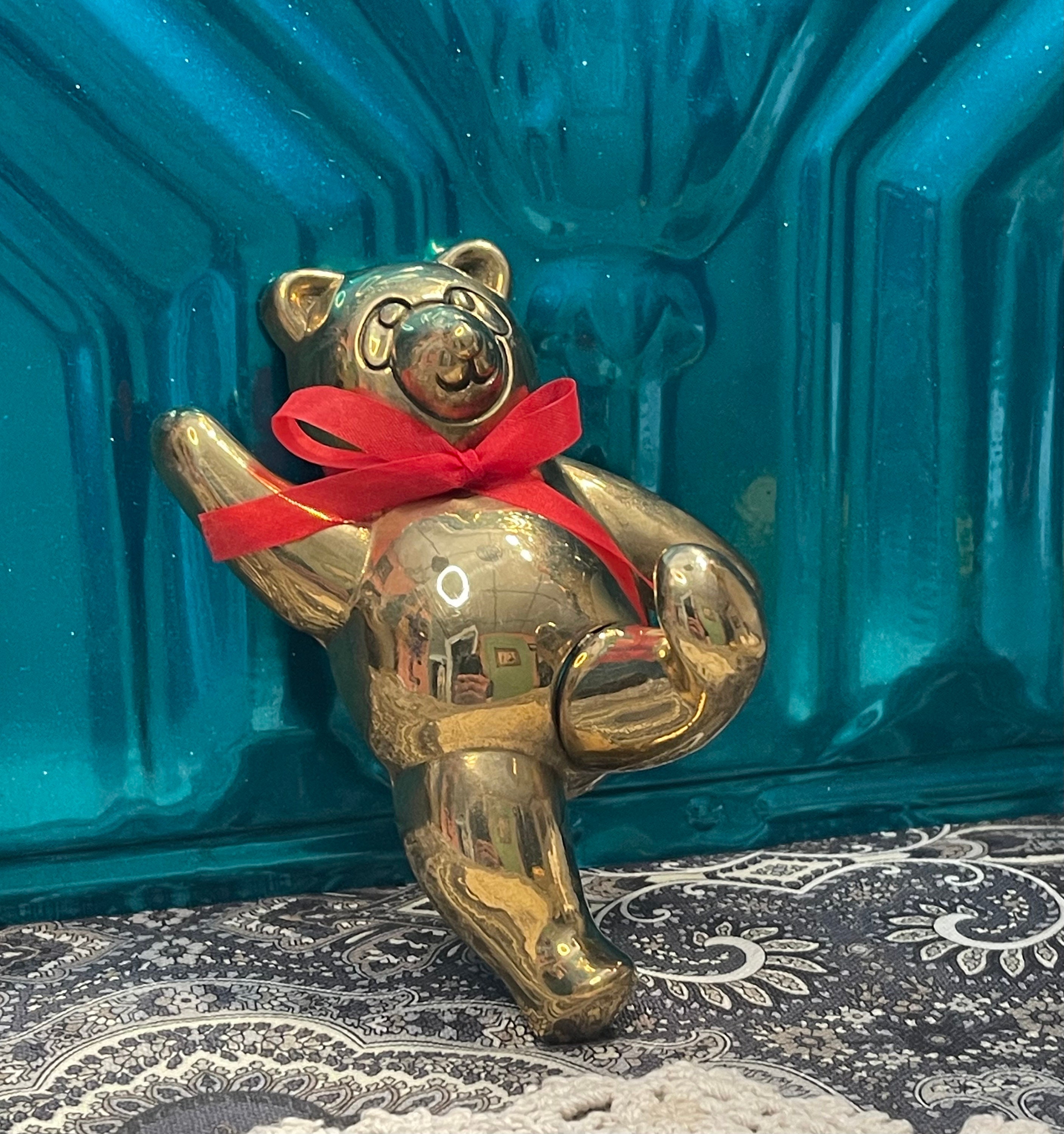 Vintage Brass Teddy Bear Hook for Door or Wall, Robe Towel Hook, Library  Study Decor, Cottage Chic