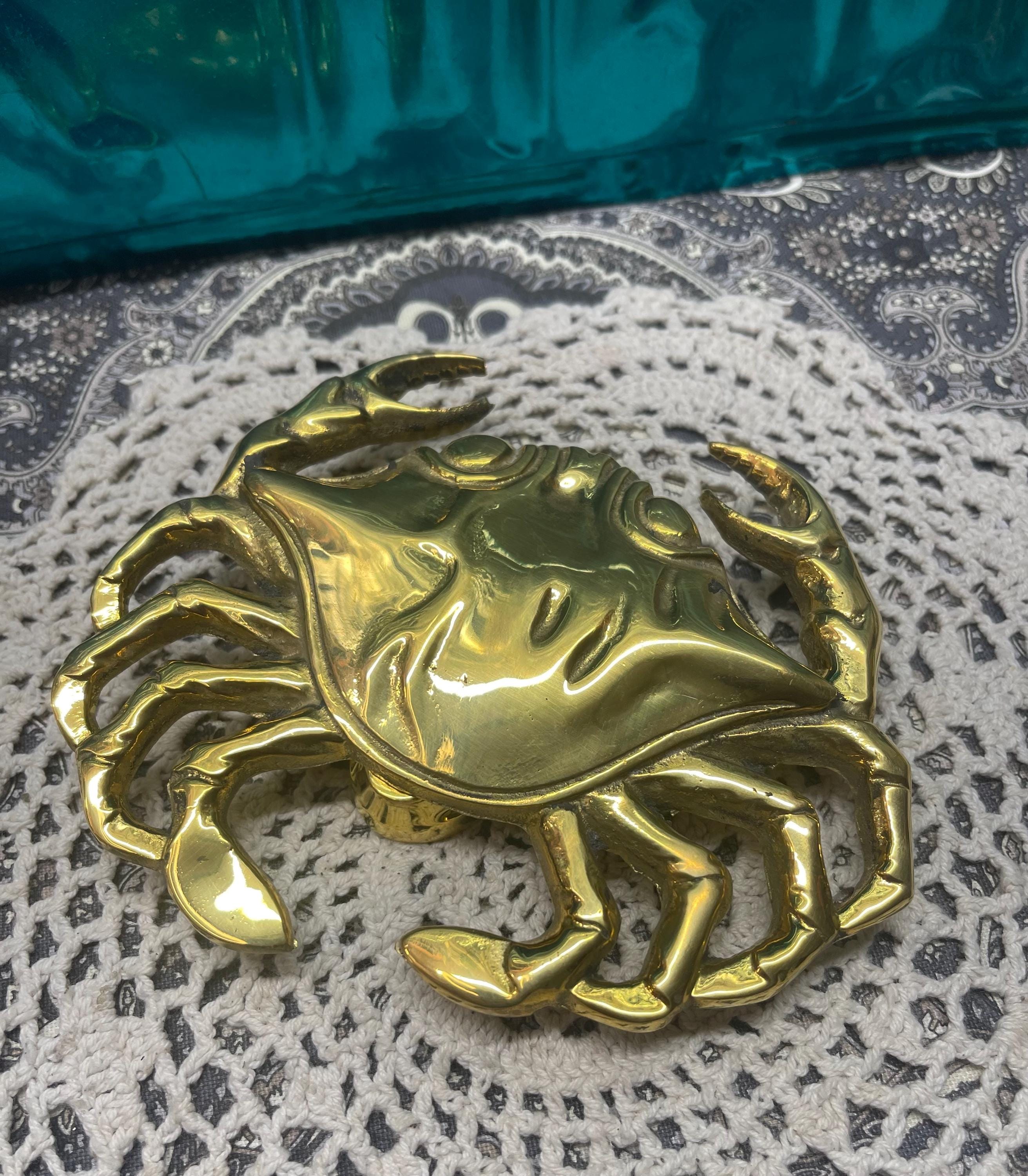 Vintage Sturdy Brass Crab Door Knocker - Etsy