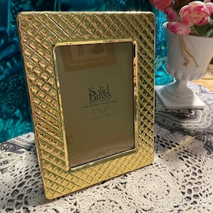Vintage unique solid brass photo frame