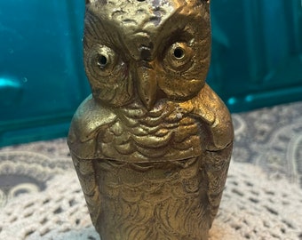 Vintage Brass Owl Incense Burner - Aged - Etsy