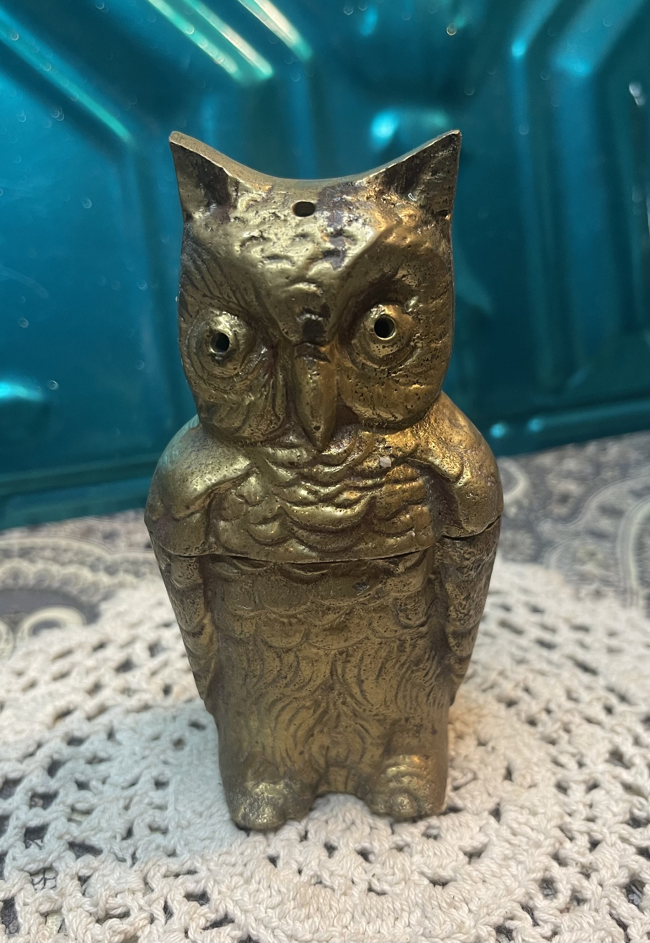 Vintage Brass Owl Incense Burner - Aged - Etsy