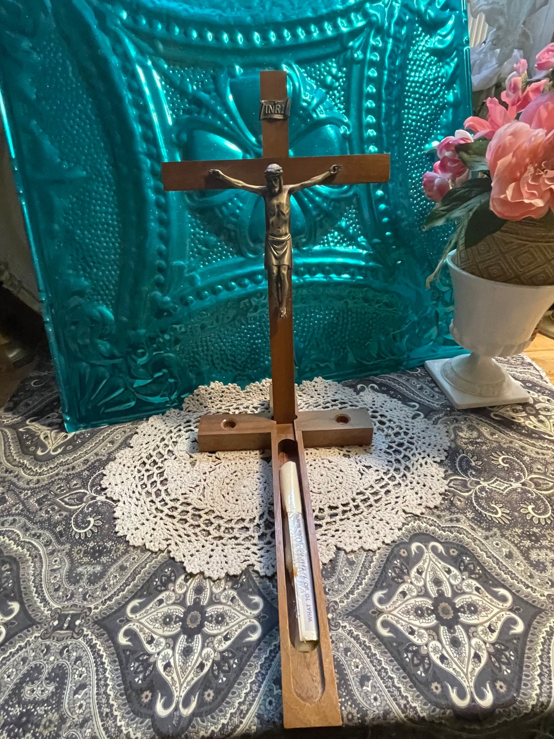 Vintage Large 15 Inches Tall Wood Last Rites Sick Call Crucifix - Etsy