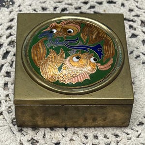 cliosonne fish boxes Cloisonne Fish Box