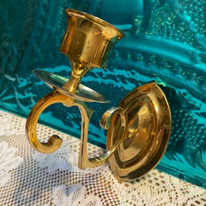 Vintage heavy brass wall sconce