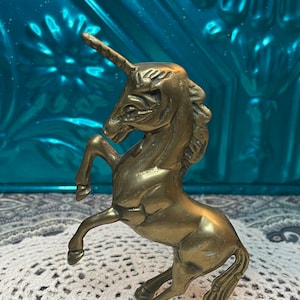 Vintage small brass unicorn- no base
