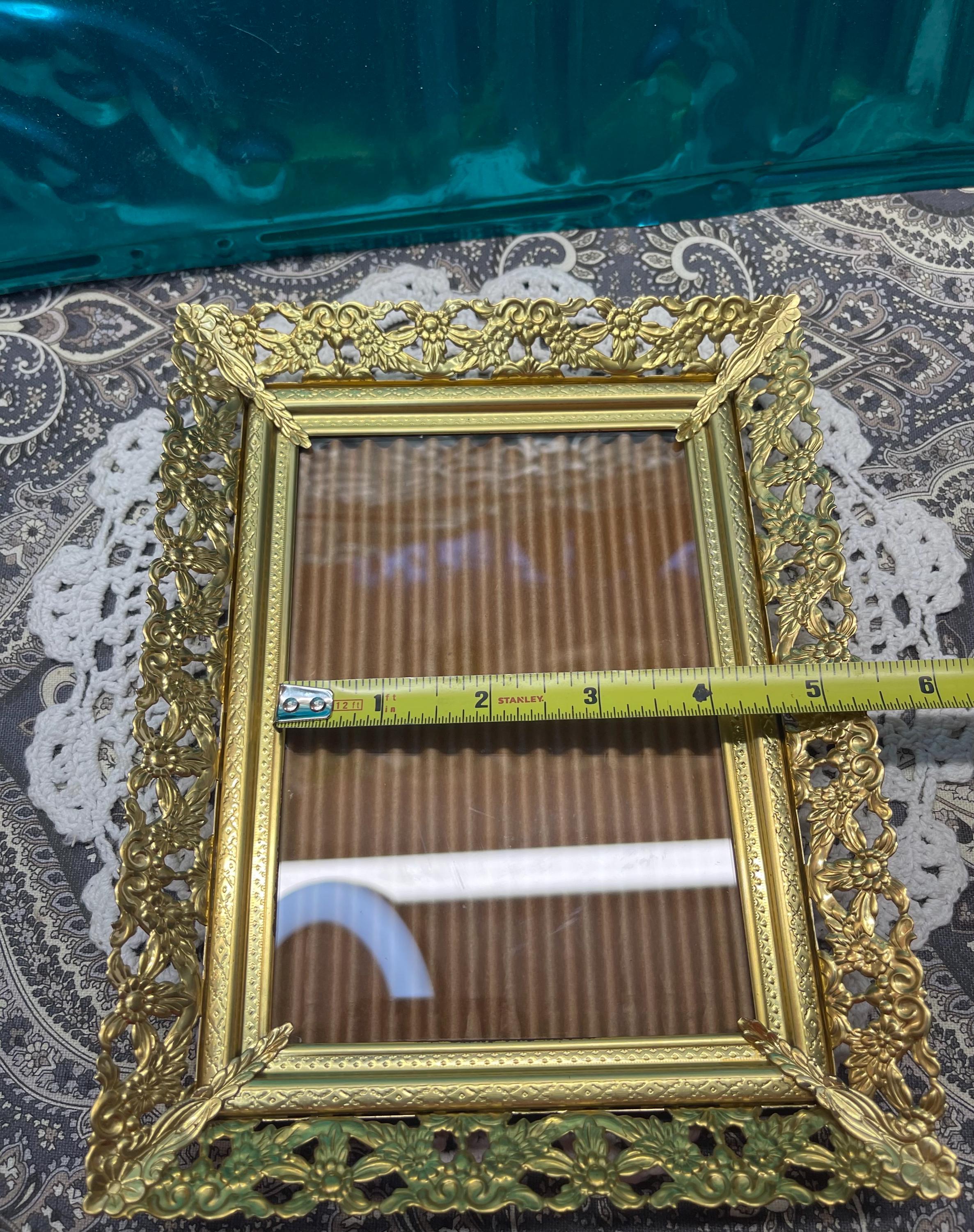 Vintage Ornate Gold Tone Metal Photo Frame - Etsy
