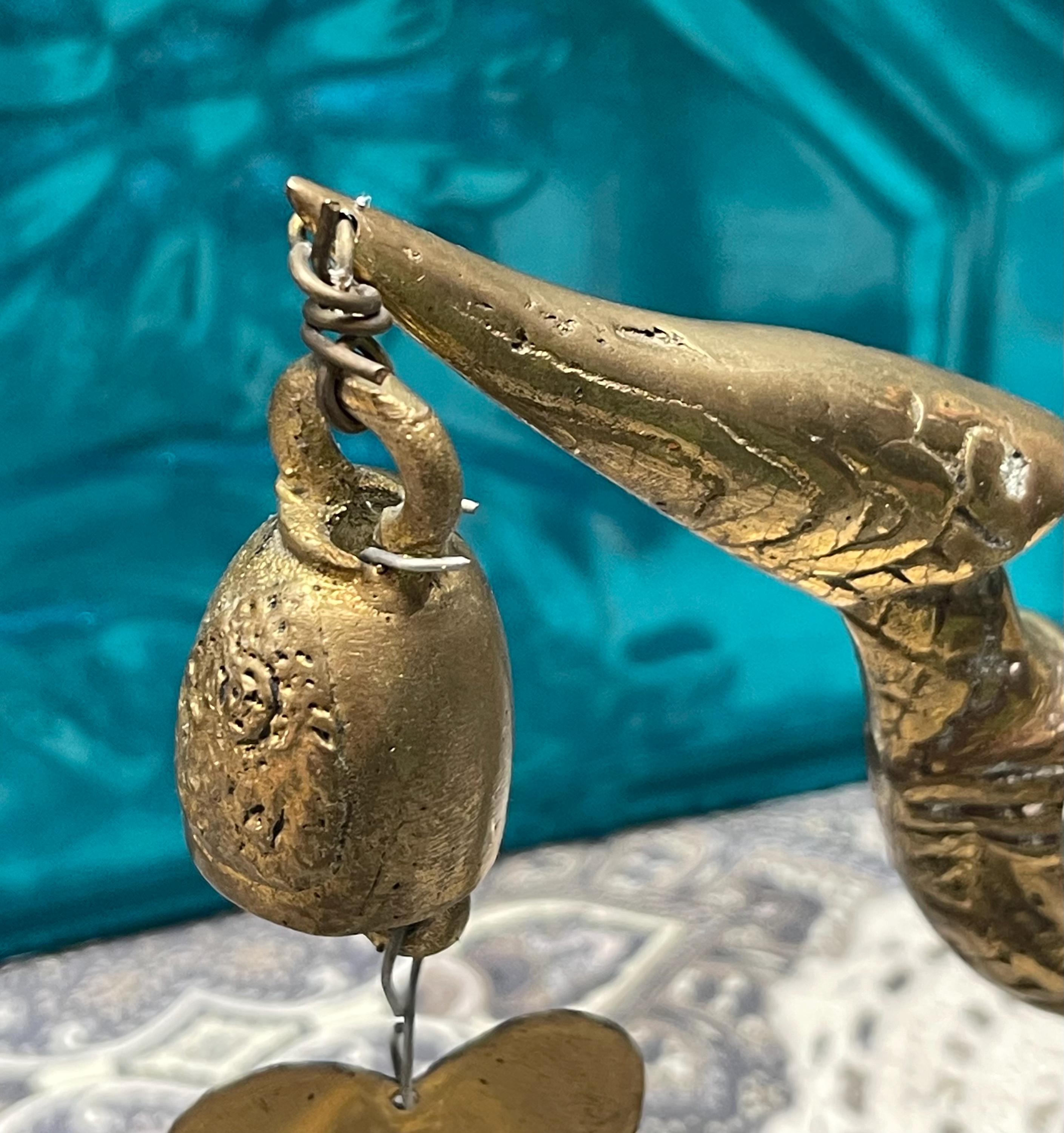Vintage Brass Dragon Boat - Barge Candelabra - Candle Holder With