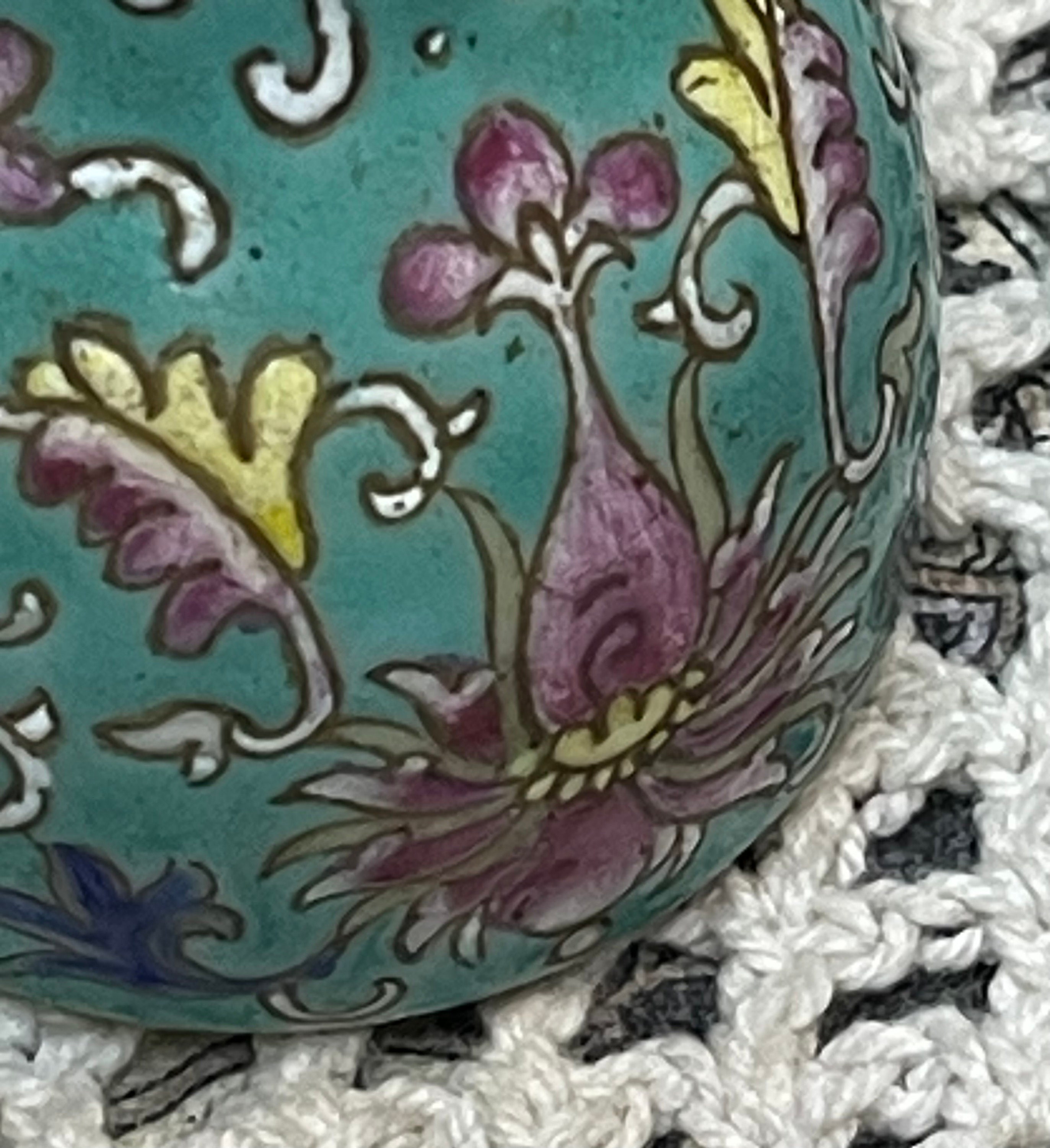 Antique or Vintage Miniature Chinese Porcelain Vase - Floral