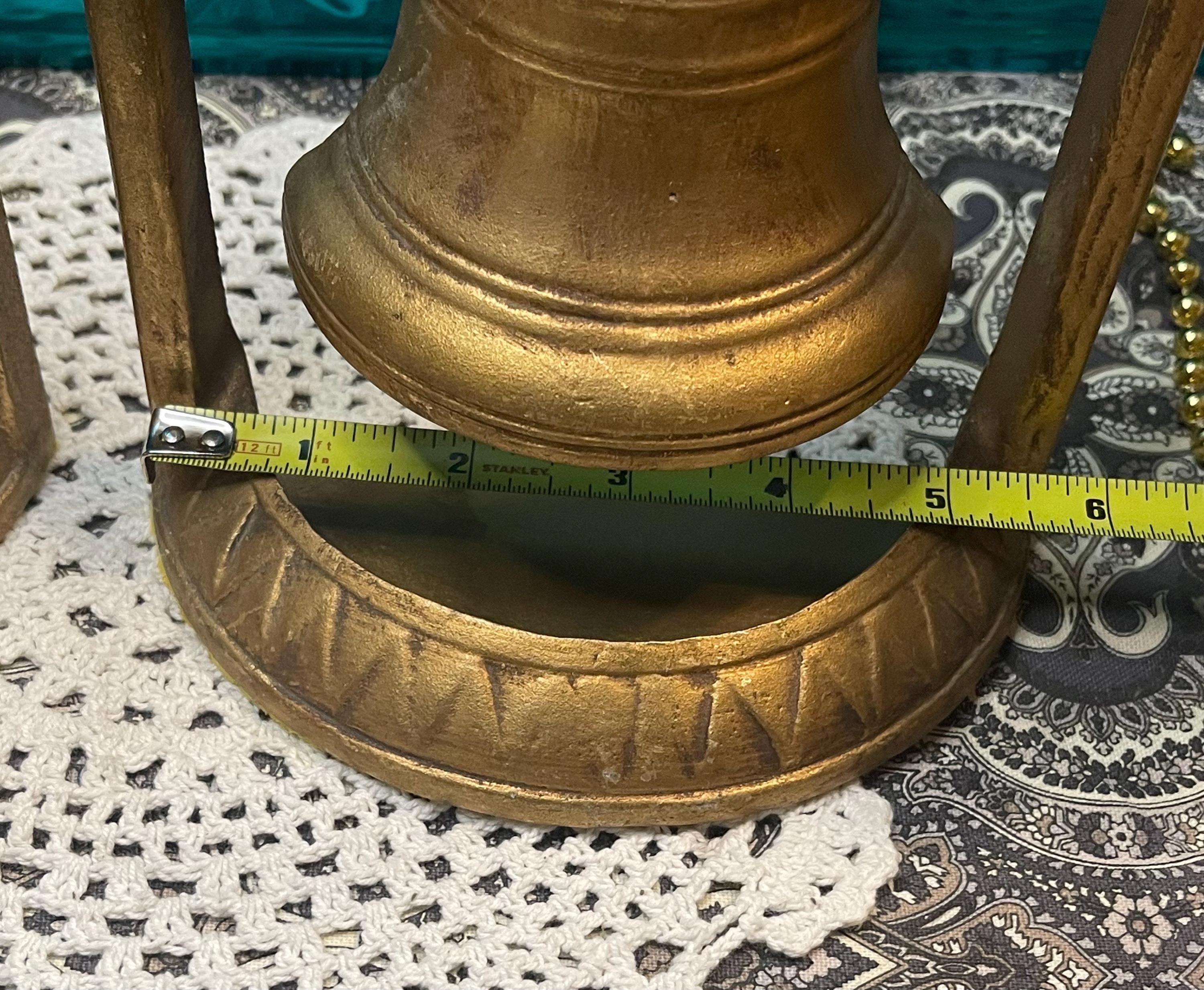 Vintage Gold Tone Cast Metal Liberty Bell Bookends- Non Functional