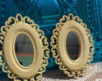 Vintage Faux Wood Mirror Syroco Plastic Style - Etsy
