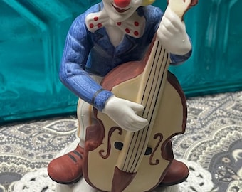 Vintage “send in the Clowns” Ceramic Music Box – Rotating Clown