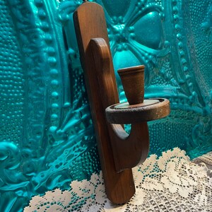 Vintage rustic wood wall sconce