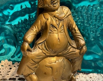 Vintage Heavy Brass Clown on World - Globe - Door Knocker - Etsy