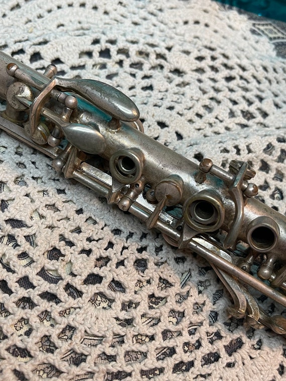 Antique or Vintage Clearly Aged Clarinet Possible Silver