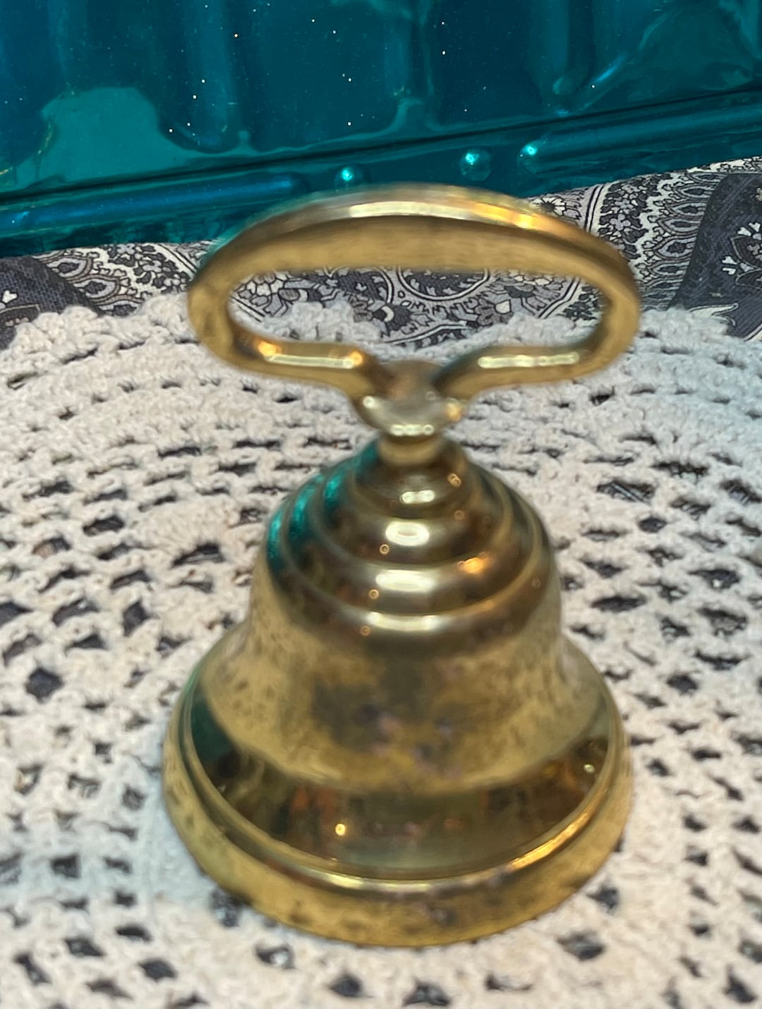 Vintage Handheld Brass Bell- Dinner Bell- Ceremonial Bell - Aged - Etsy