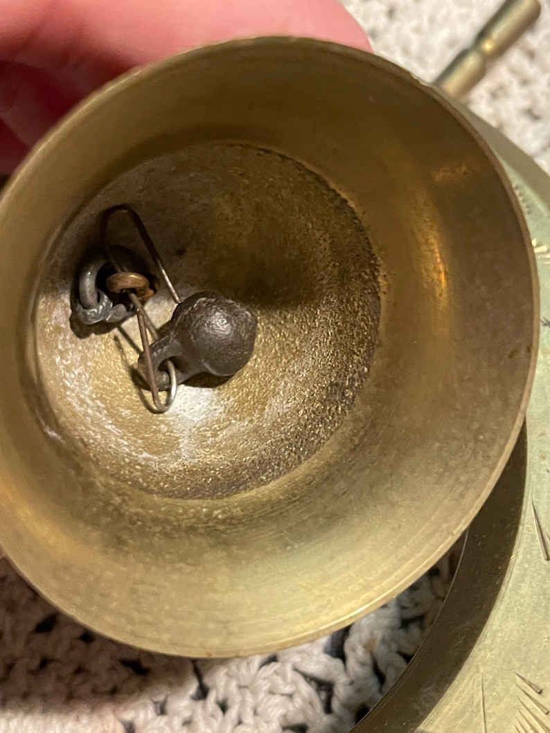 Vintage Brass Bell Gong Ships Wheel Design Aged NO Mallet Etsy