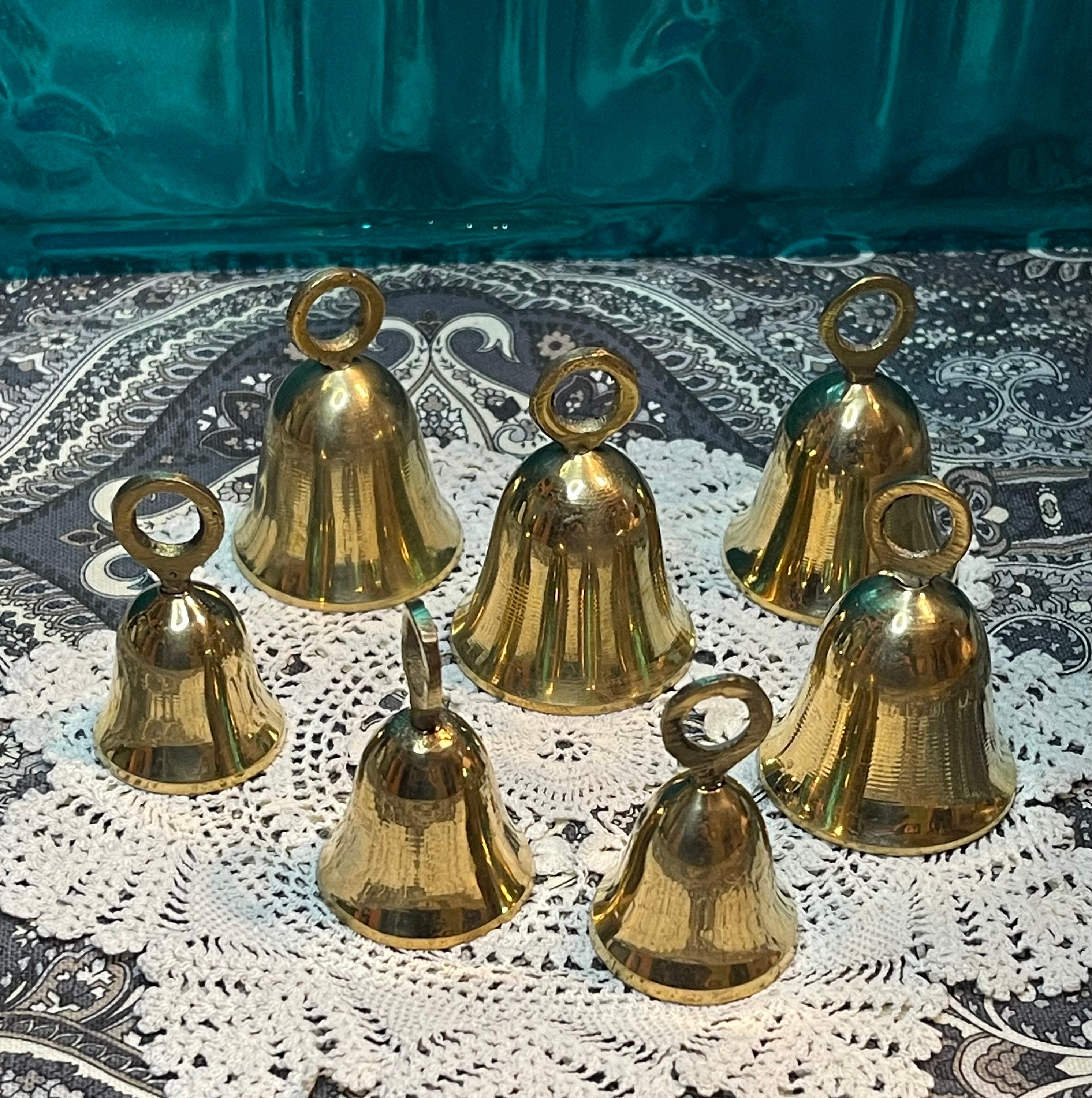 Brass Bell Vintage Mini Brass Bells Mini Bells Gold Brass 