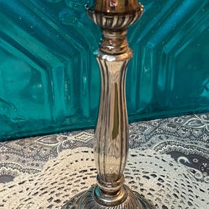 Vintage ornate silver plated  candlestick