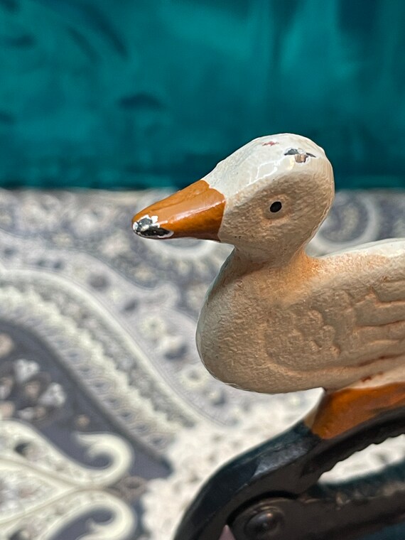 Vintage Cast Iron Duck Nut Cracker- on Wood Base- Aged - Etsy