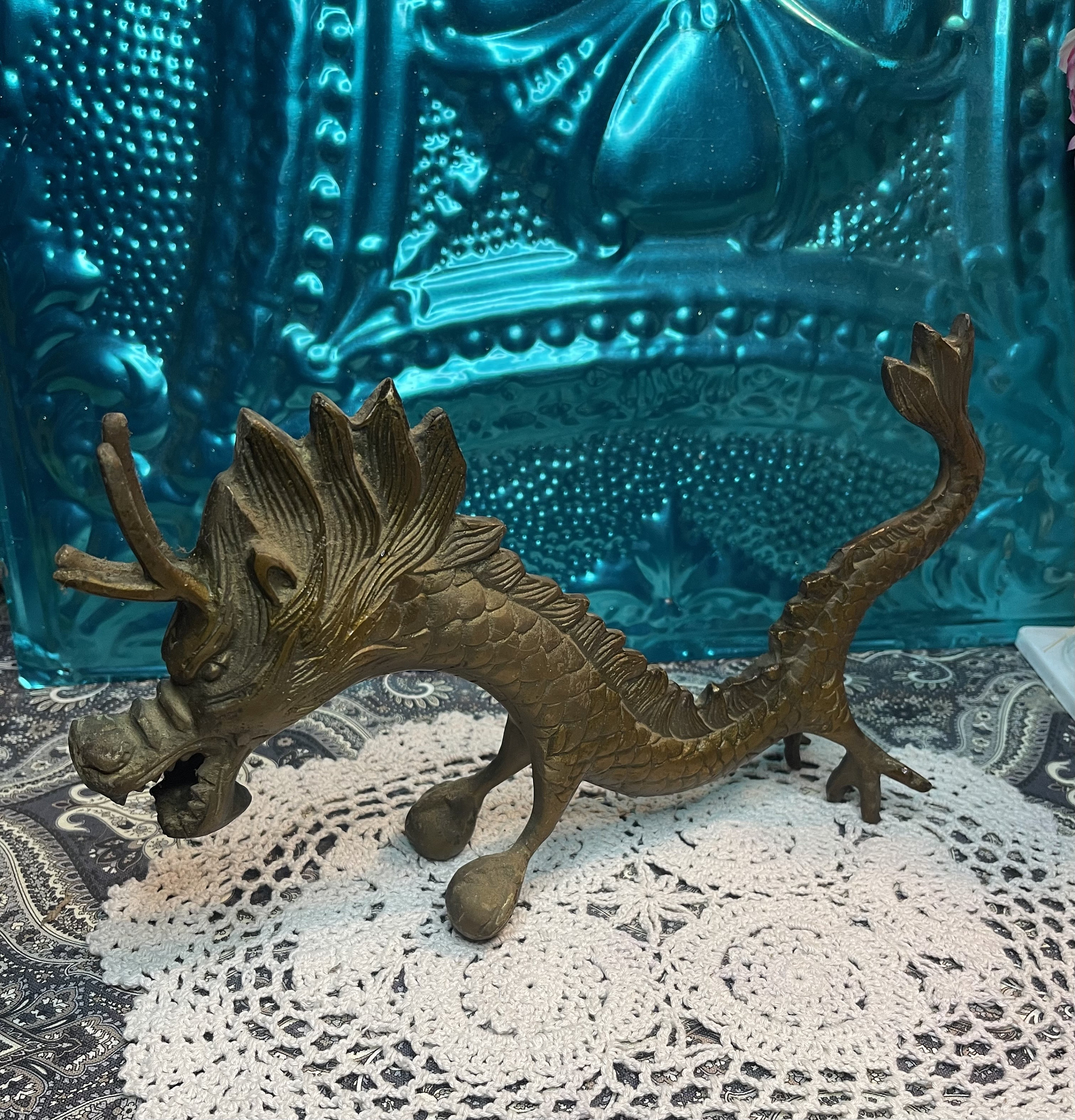 【中古】 Greatest Hits: Brass Vintage Large Brass Dragon- Aged - Etsy