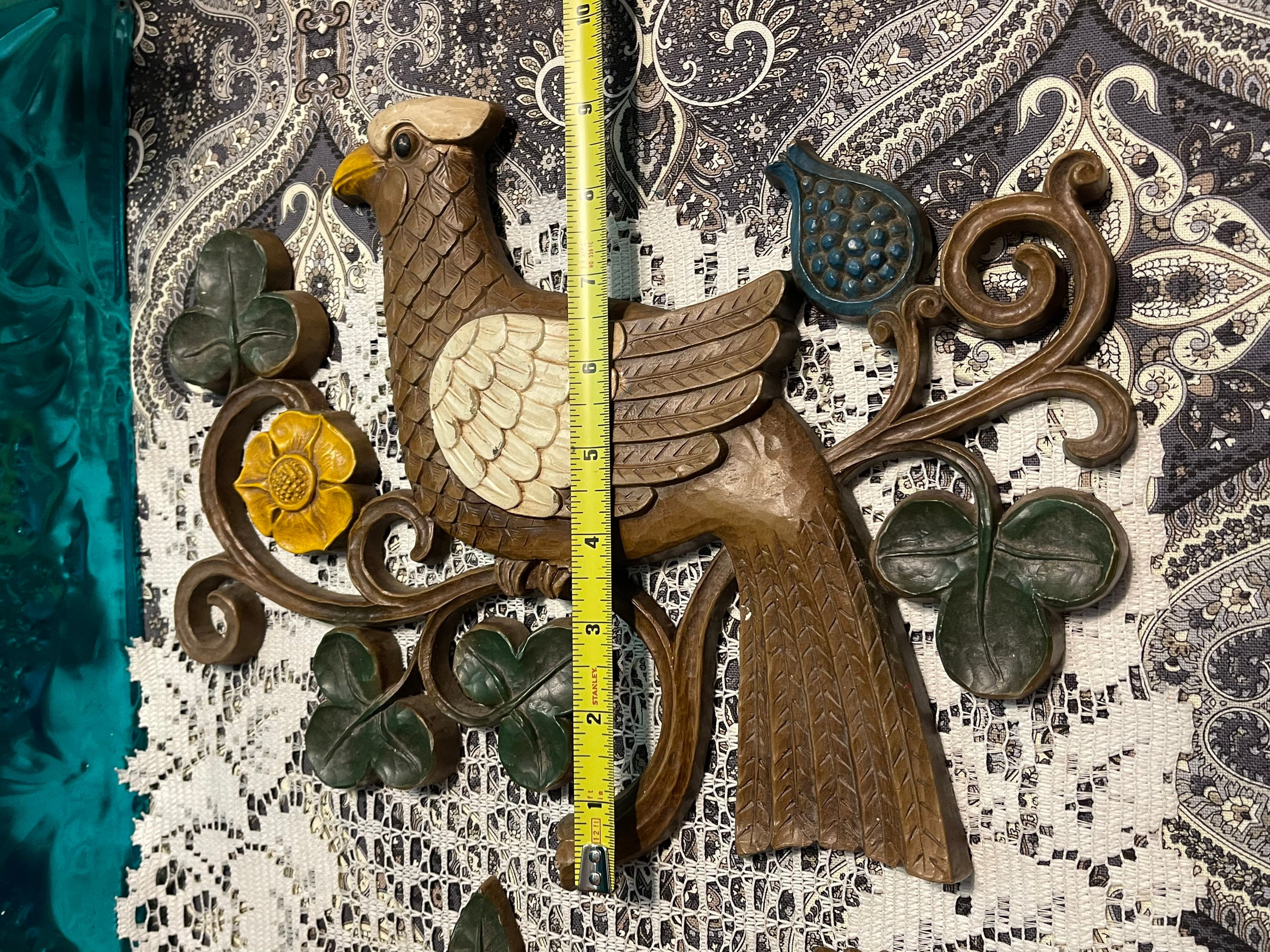 Vintage Bird on Branch Plastic Wall Decor -syroco - Set of 2 - Etsy