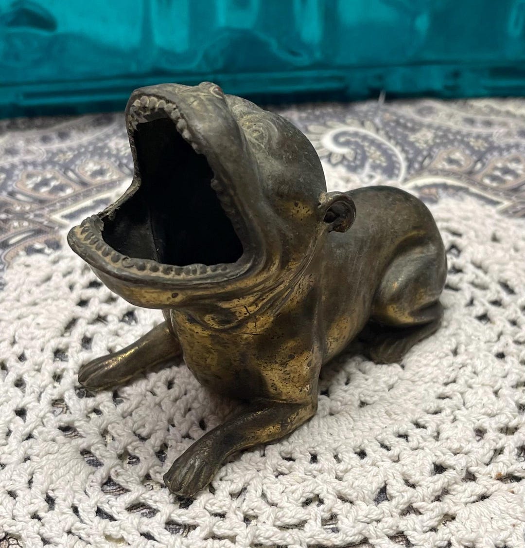 アンティーク雑貨 Vintage Chalkware Bulldog ASHTRAY 1930s il_1080xN.6533464754_lu3o.jpg