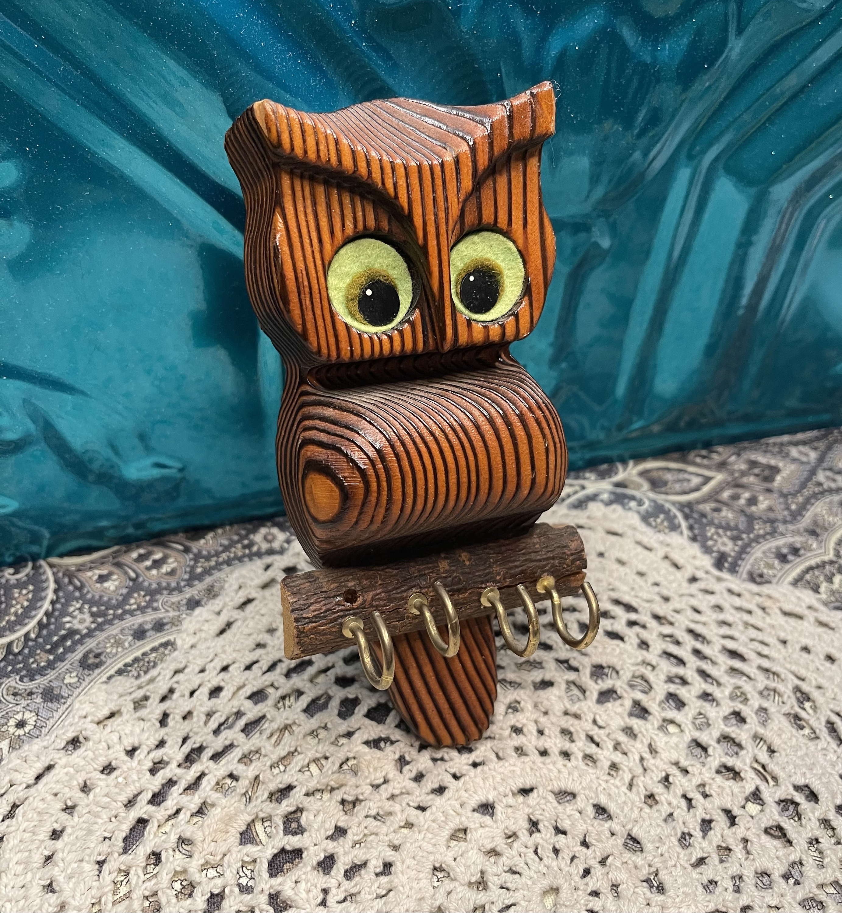 Owl Wood Keychain, Owl Wood Hanging, Phone Charms Owl