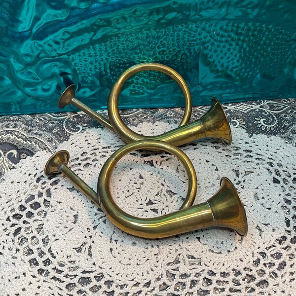 Brass French Horn Etsy