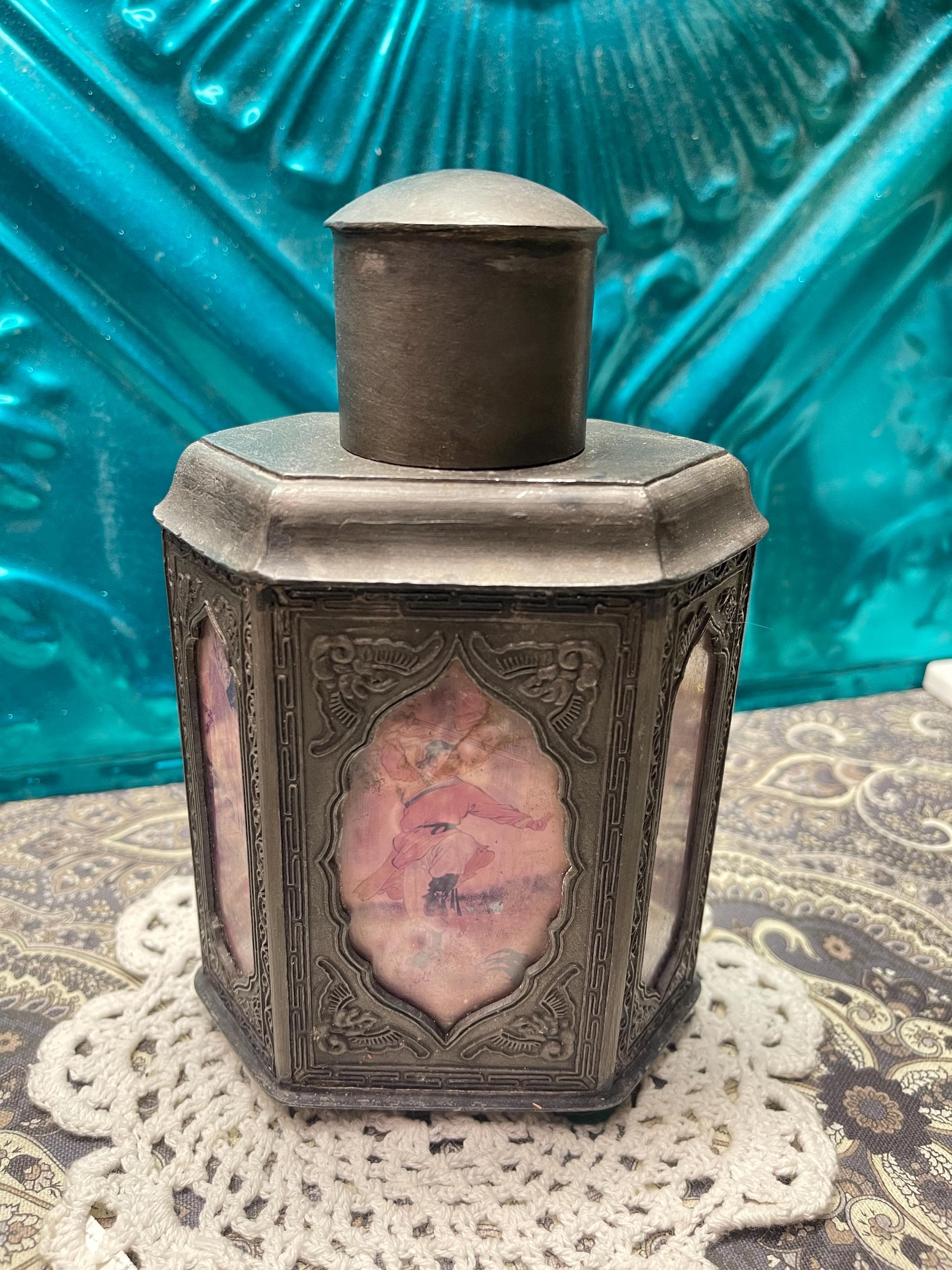 Pewter Chinese Tea Caddy - Etsy