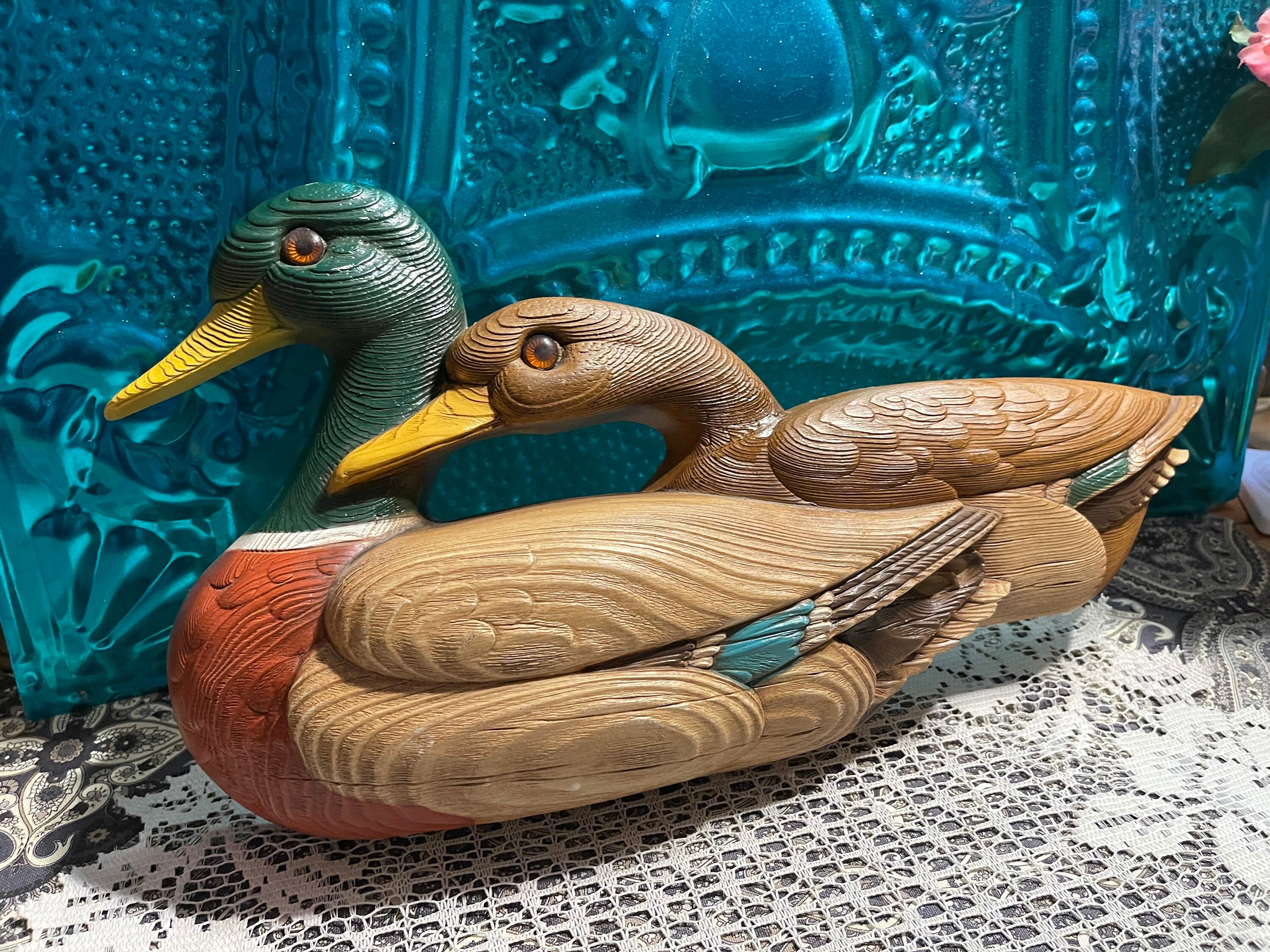 Vintage plastic duck - ducks - wall hanging
