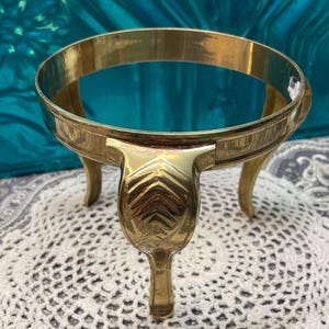 Vintage brass curved legs -  bowl stand - planter stand -stand only