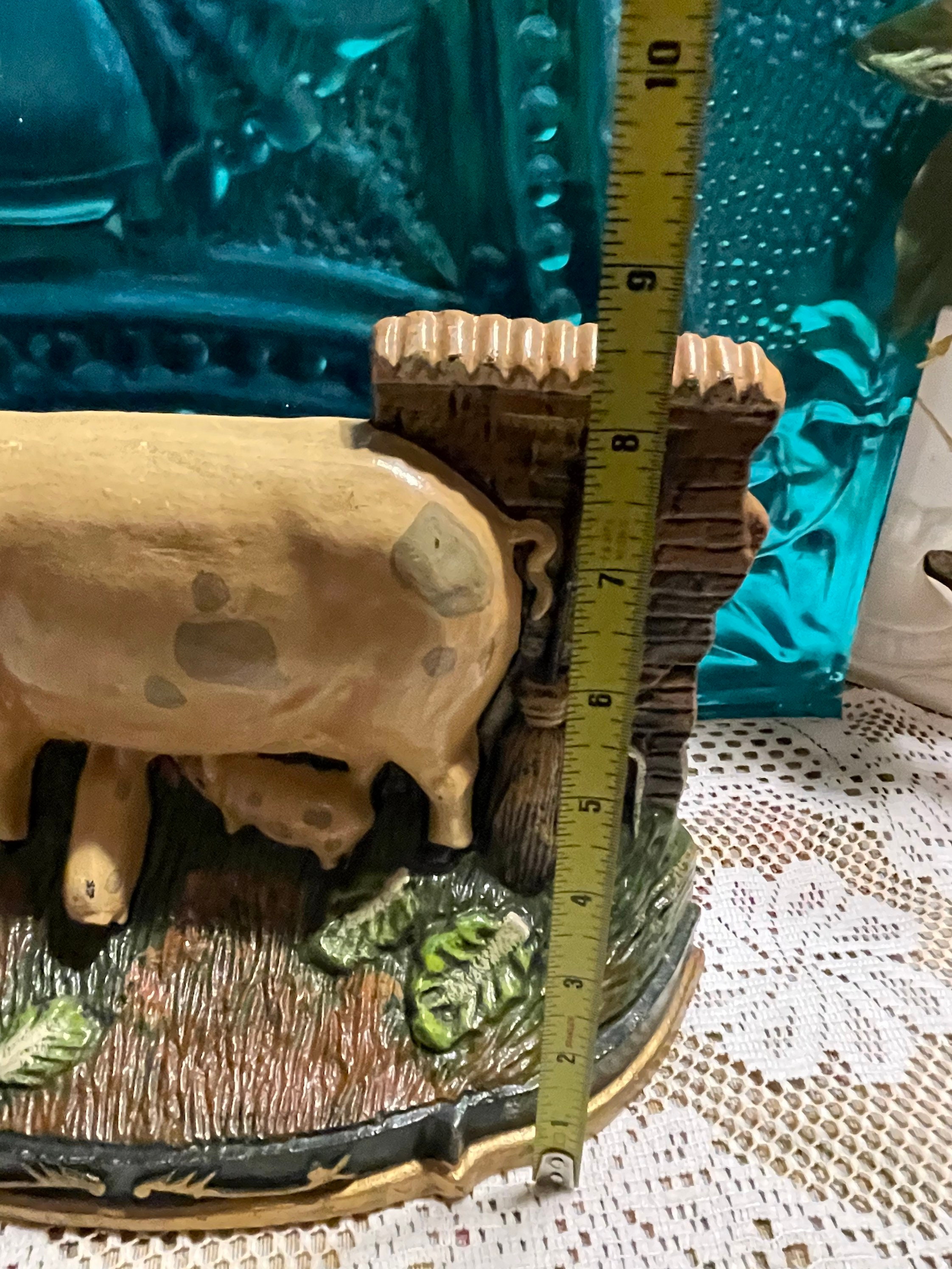 Vintage Heavy Cast Iron Pig and Piglets Door Stopper Etsy
