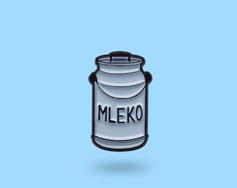 Milk Enamel Pin - Mleko Pin - Dairy - Poland - Polish - Polska