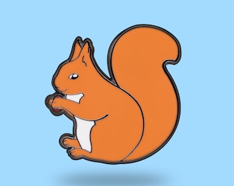 Squirrel pin - cute enamel pin - forest - animal pin - fall pins