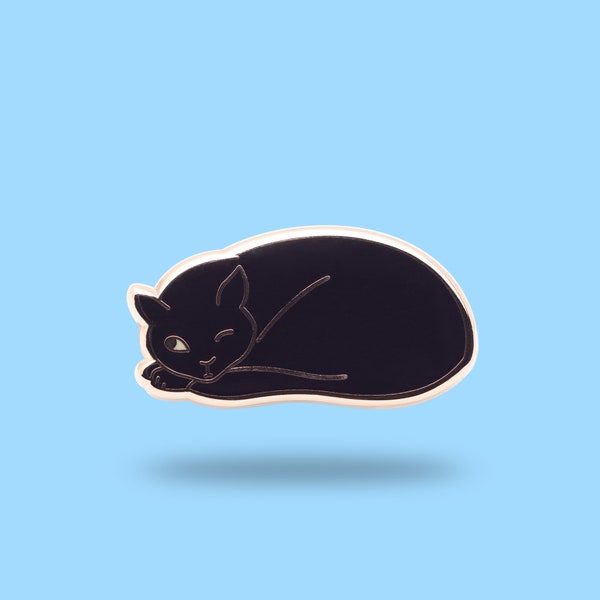 Black cat - Cat lover enamel pin - Cute pet - kitty the cat - Cute gift