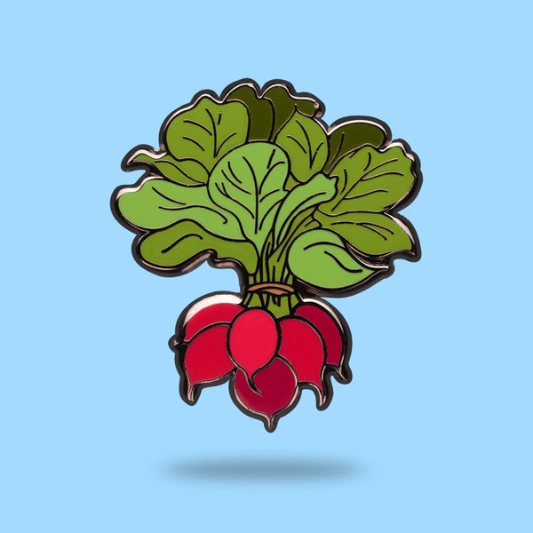 Radish pin - veggie - vegetable - cute enamel pin