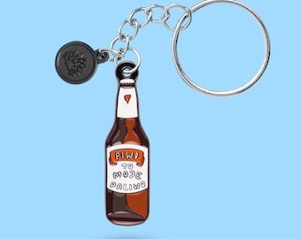 Schlüsselanhänger Bier - Bier - Polnisch - Schlüsselanhänger - für Polen - Bier ist mein Treibstoff