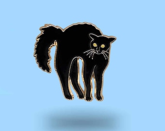 Black cat pin - cats - cat lover - enamel pin - pin collection