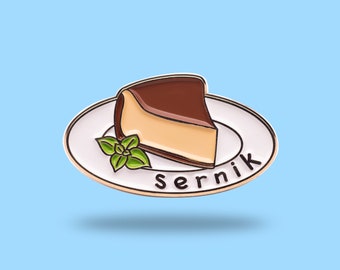 Cheesecake enamel pin - cheesecake - dessert cake food cute present gift