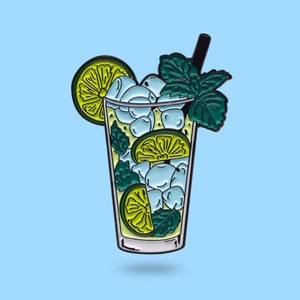 Mojito pin - Cocktail pin - Soft enamel pin - bar pin - perfect gift