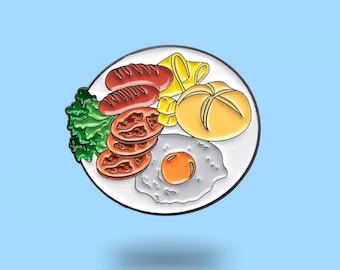 Breakfast pin - breakfast - egg pin - sausage pin - polish breakfast - english breakfast