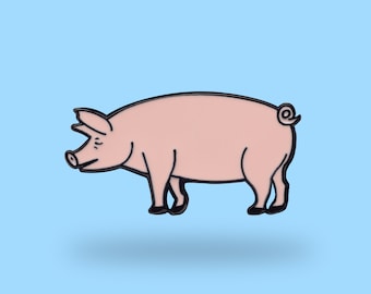 Pig enamel pin - farm life pin - cute soft enamel pin - animal pin