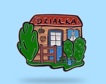Summer House enamel Pin - Soft Enamel Pin - Plot pin - Summer house pin - Poland - Polish souvenirs - cute pins