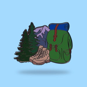 Hiking pin - Mountain pin - boots - enamel pin - Adventure Pin Badge Gift