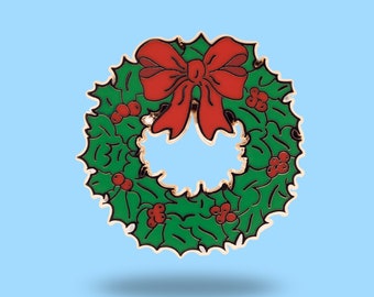 Christmas Wreath pin - Christmas pin - Christmas gift - cute gift - Christmas decoration - Christmas jewelry - Winter pin