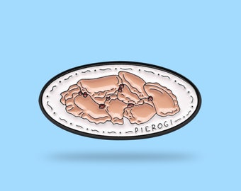 Pierogi enamel pin - dumplings pin - Polish cuisine - Poland lover