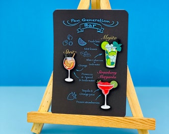 Cocktails enamel pin - bar set - barista pins - Spritz Mojito Strawberry Margarita